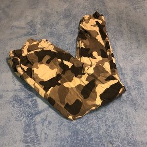 -Black & White Camo Joggers